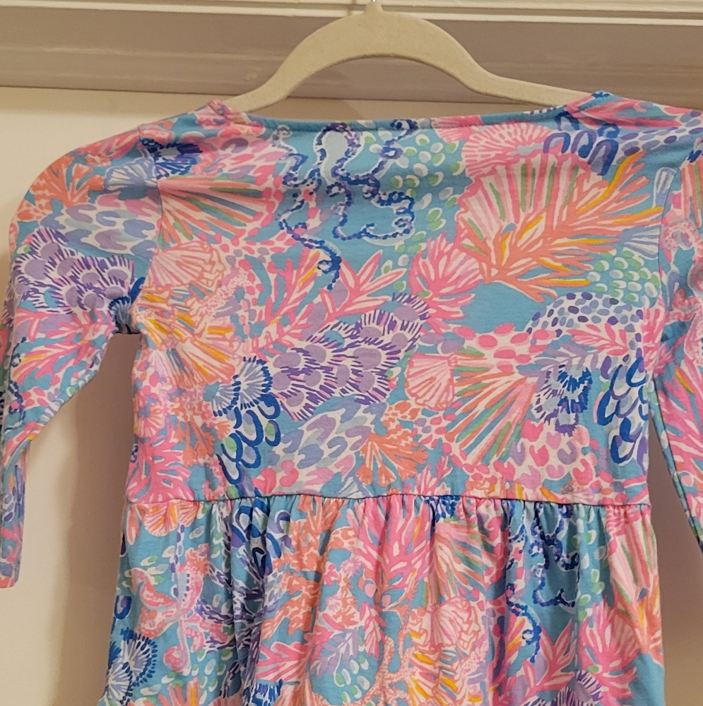 Lilly Pulitzer Girls  Geanna  Swing Dress In Splendor In The Sand  Size  S - Picture 5 of 11